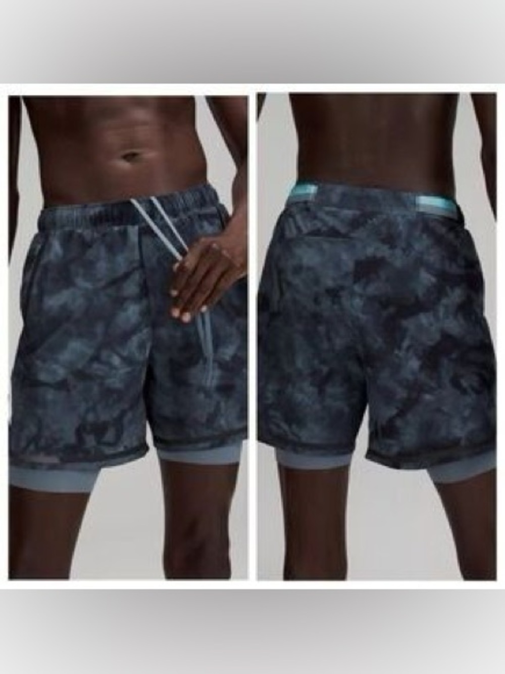 Lululemon surge lined shorts bold lines size small